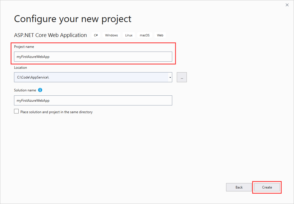 Configure new project